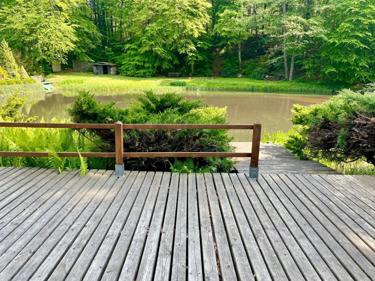 Domek W Glebi Lasu Nad Stawem Wierszyno エクステリア 写真